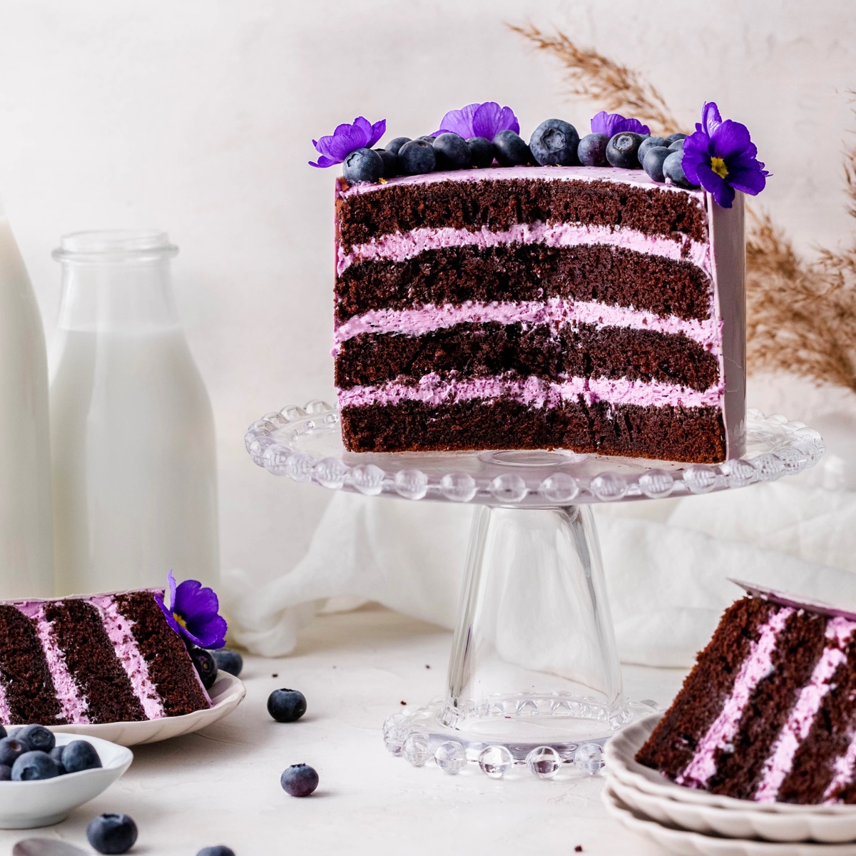 Lemon Blueberry Cake With Lemon Cream Cheese Frosting - Also The Crumbs  Please