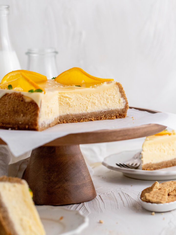 Aperol Spritz Cheesecake - Julie Marie Eats