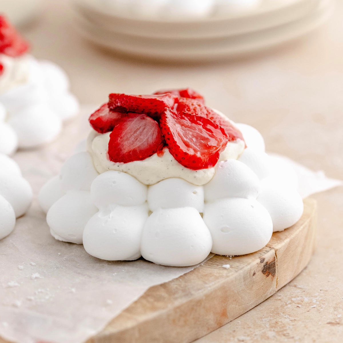 Baked Strawberry Meringue Nests Julie Marie Eats