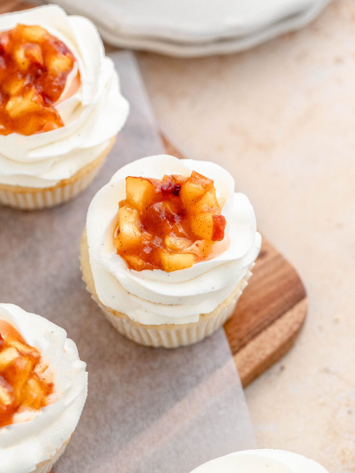 Peach Cupcakes Julie Marie Eats