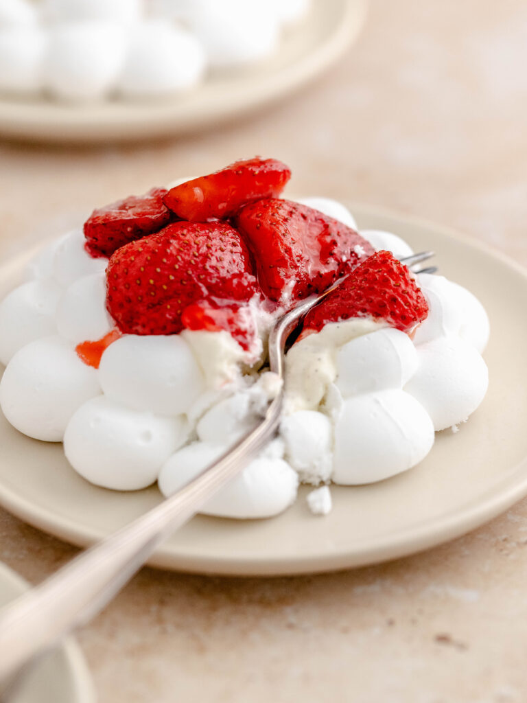 Baked Strawberry Meringue Nests Julie Marie Eats