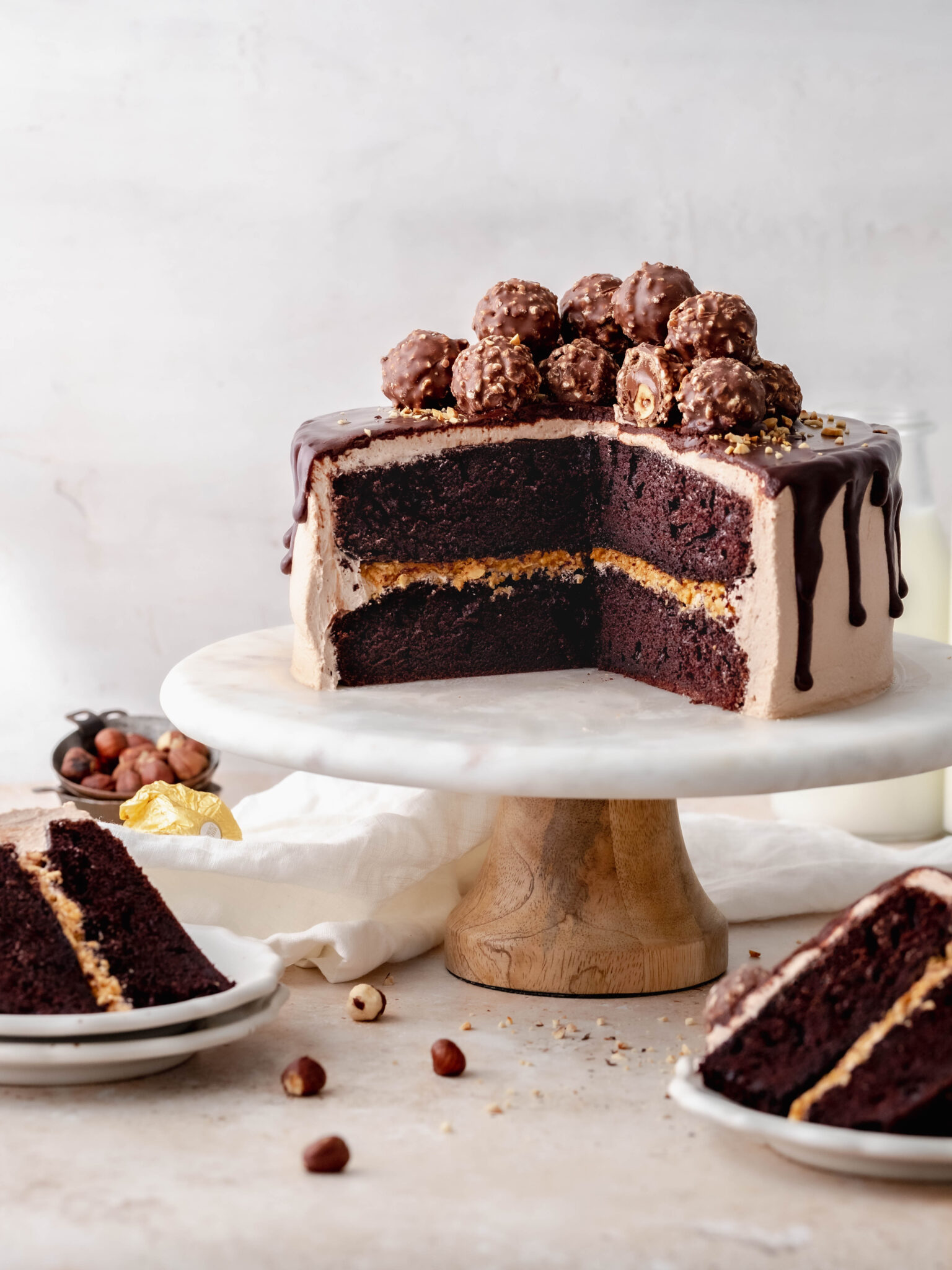 Ferrero Rocher Cake - Julie Marie Eats