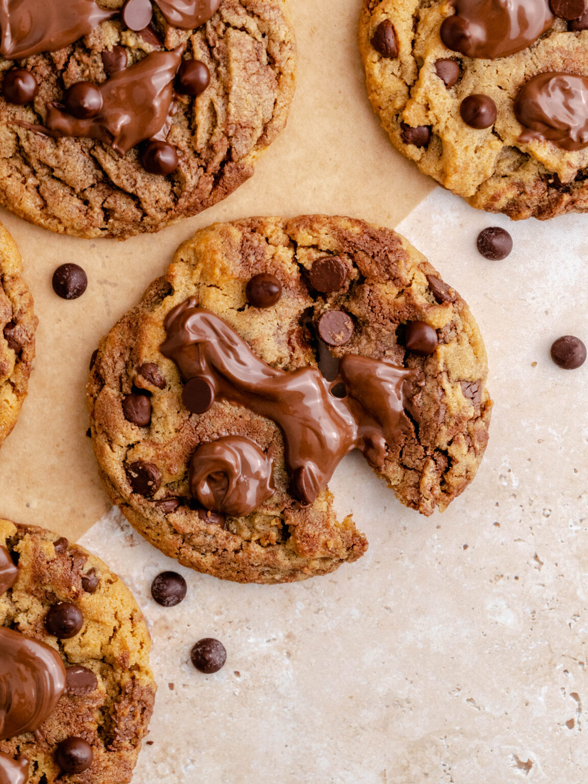 Nutella Peanut Butter Cookies - Julie Marie Eats
