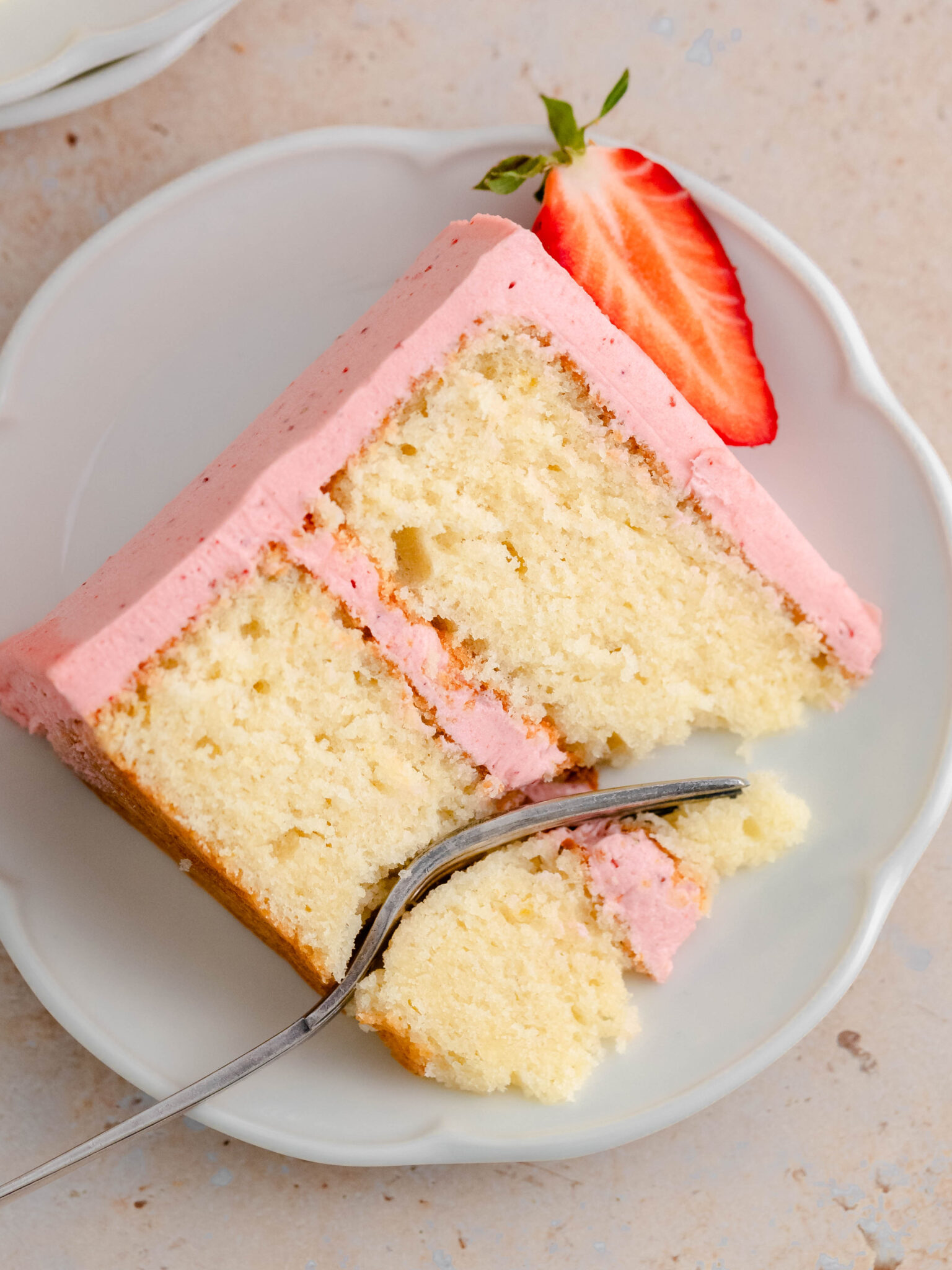 Strawberry Lemon Layer Cake - Julie Marie Eats