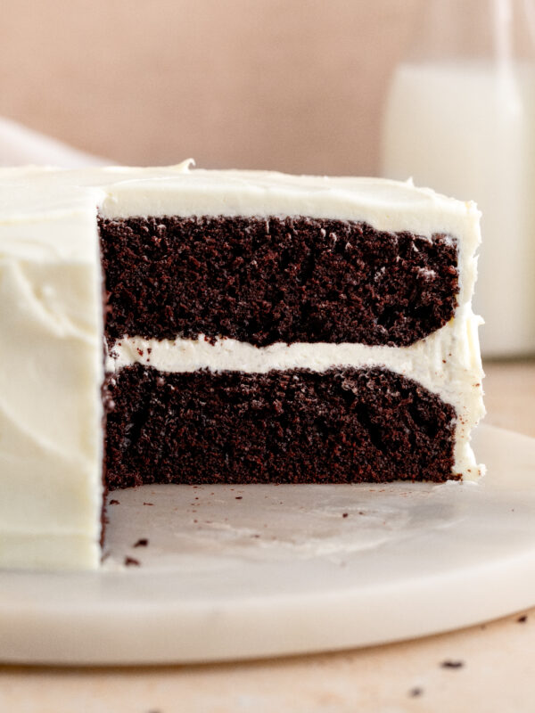 Chocolate Cake with Cream Cheese Frosting - Julie Marie Eats