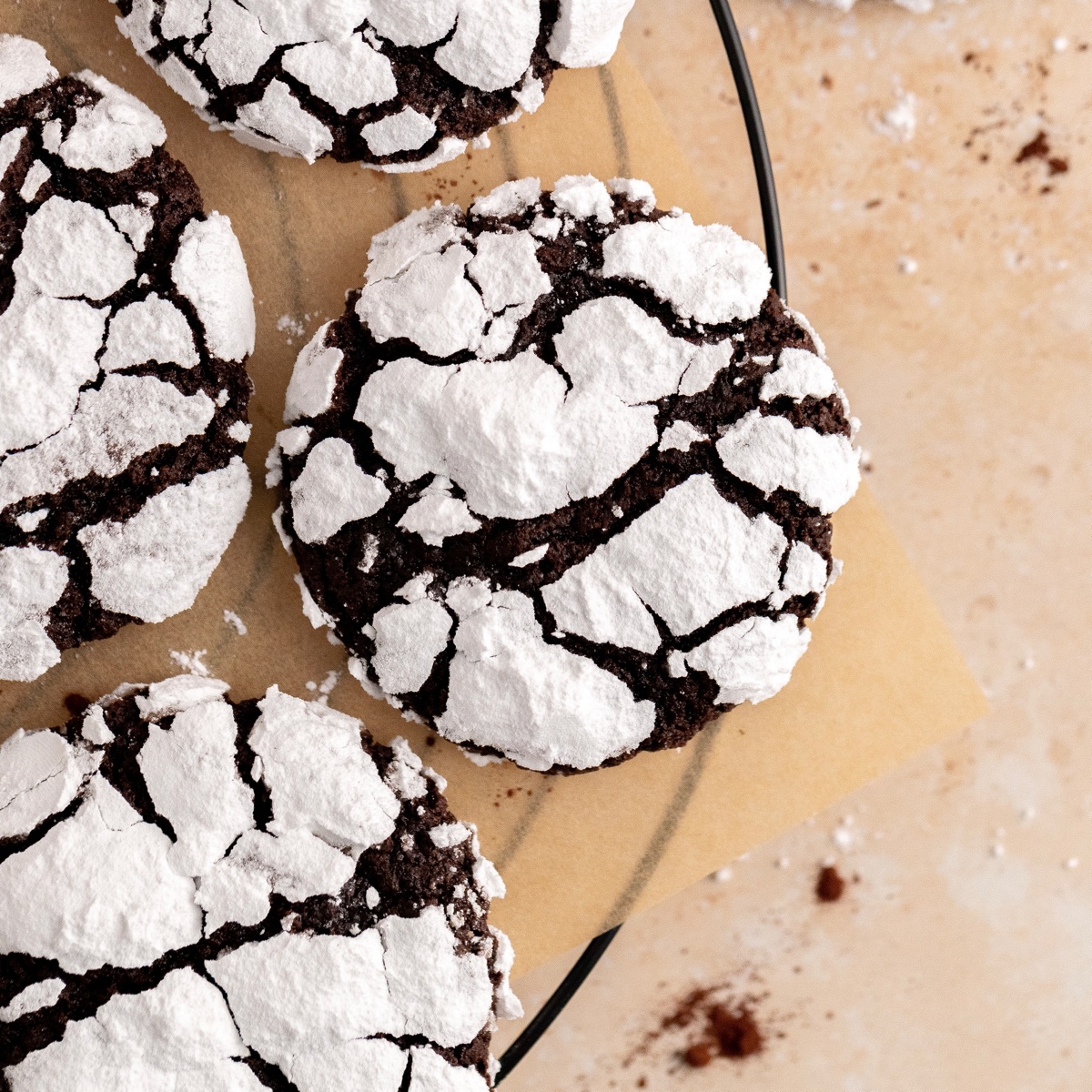 Crinkle Brownie Cookies