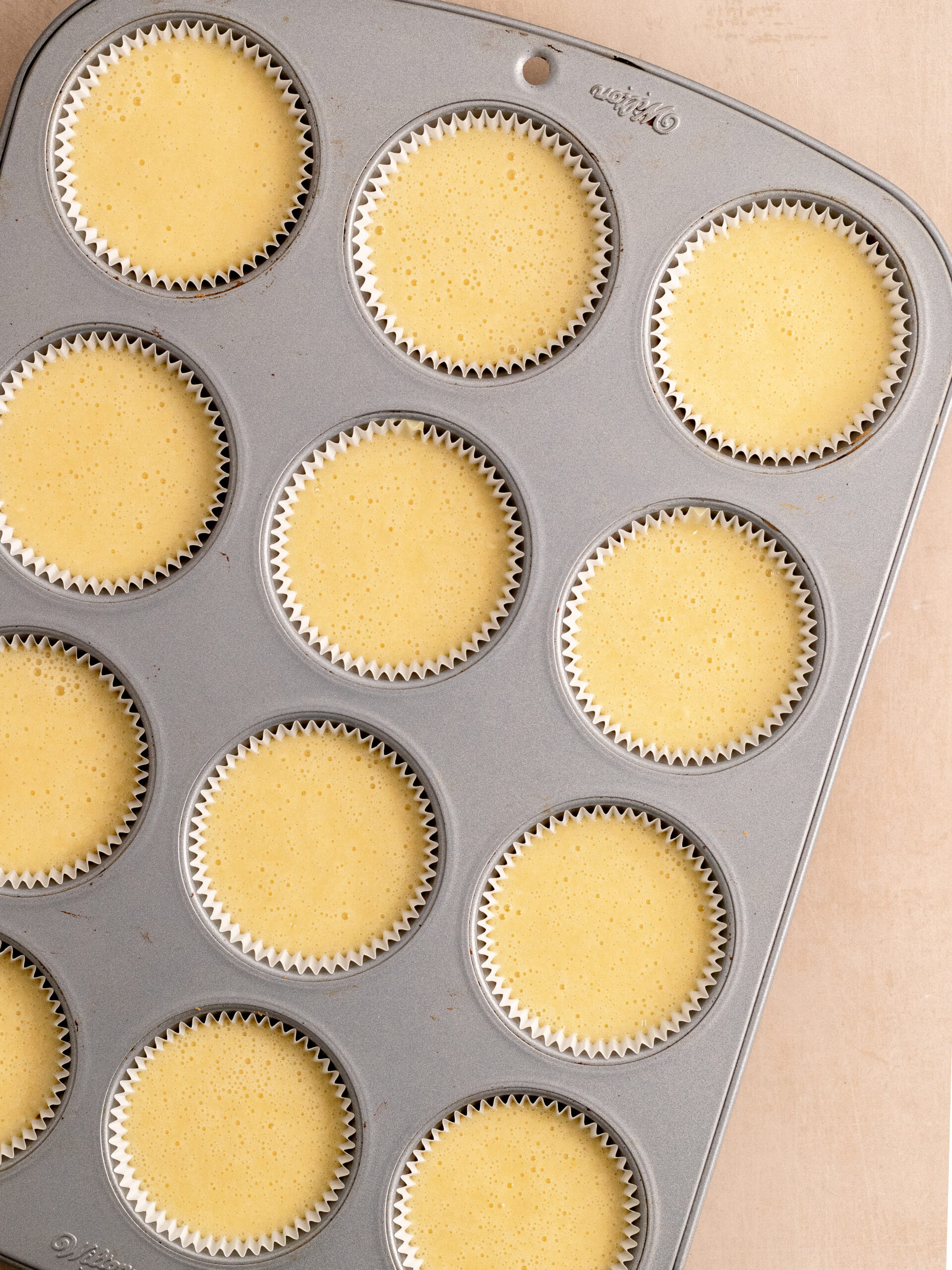 Step 7: Divide the batter into 12 cupcake liners and bake them