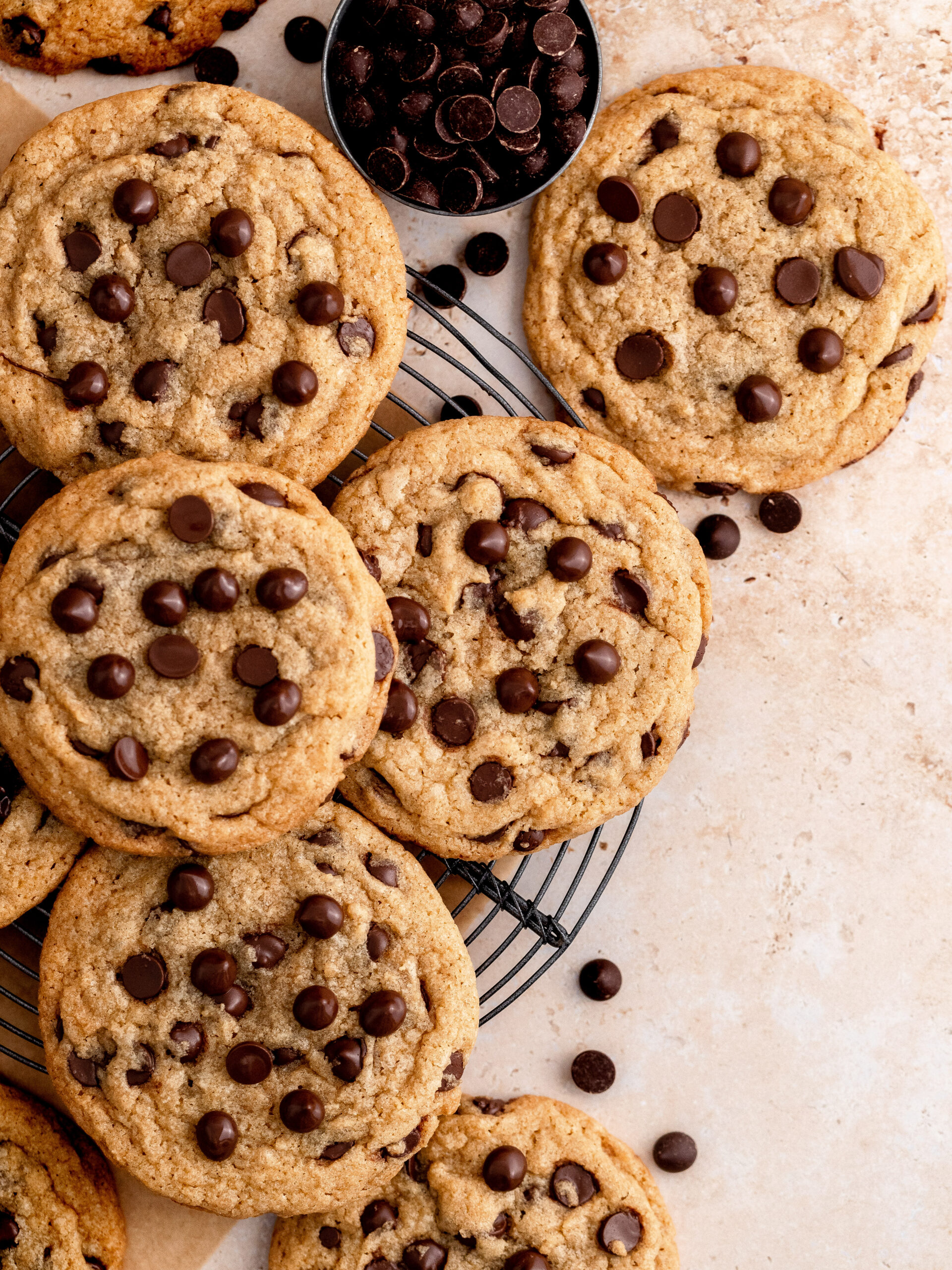 Bakery Style Chocolate Chip Cookies - Julie Marie Eats