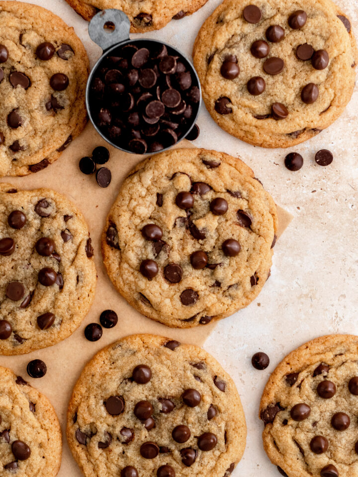 Bakery Style Chocolate Chip Cookies - Julie Marie Eats