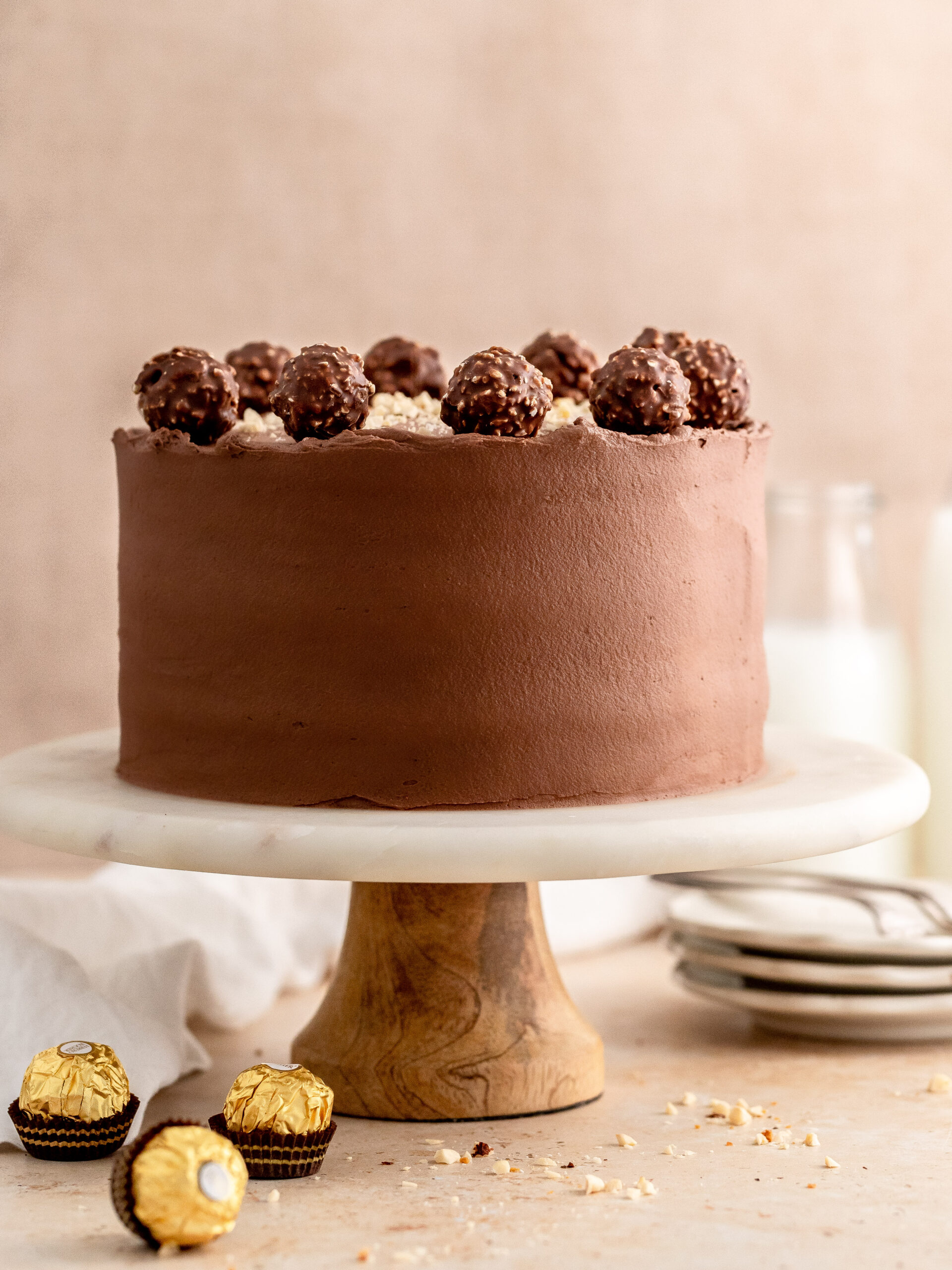 Four-Layer Chocolate Birthday Cake with Milk Chocolate Ganache and Nutella  Buttercream Recipe | Bon Appétit