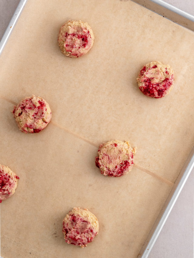 Raspberry Cheesecake Cookies - Julie Marie Eats