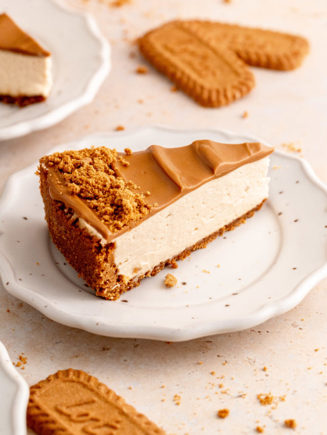 No-bake Biscoff Cheesecake - Julie Marie Eats