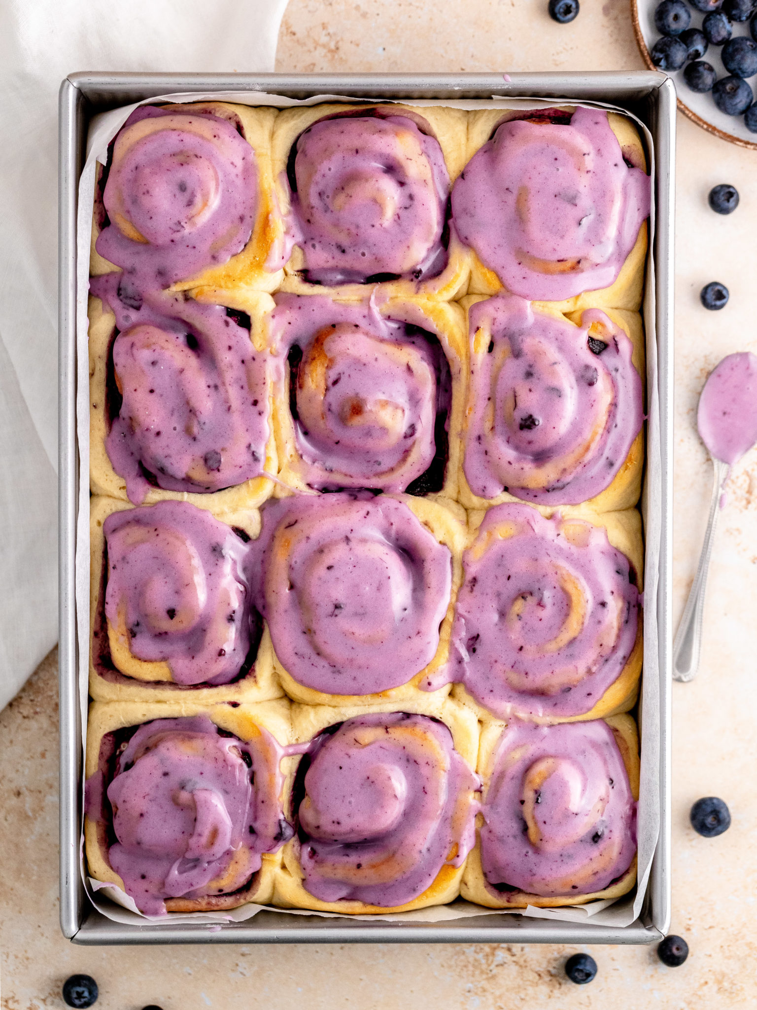 Blueberry Cinnamon Rolls - Julie Marie Eats