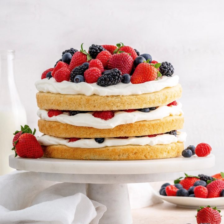 The Best Berry Cake - Julie Marie Eats