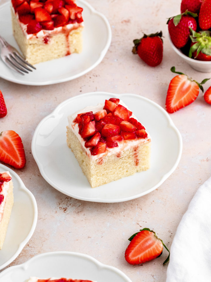 Strawberry Vanilla Cake - Julie Marie Eats