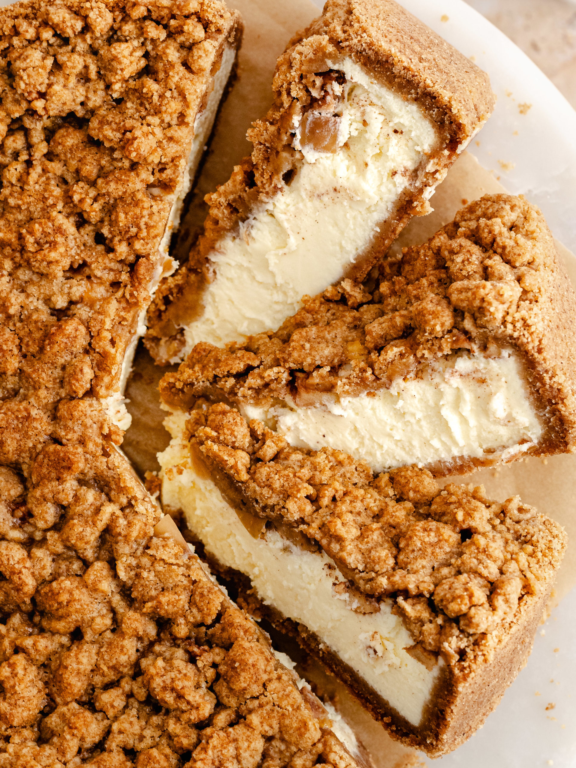 Apple Crumble Cheesecake - Julie Marie Eats