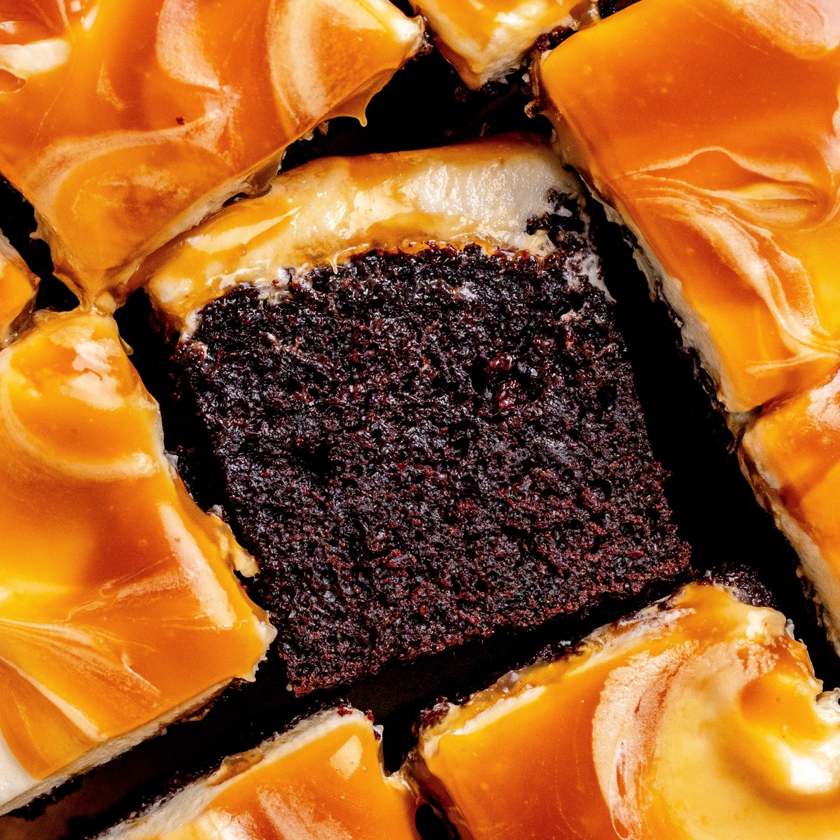 Chocolate Caramel Cake - Julie Marie Eats