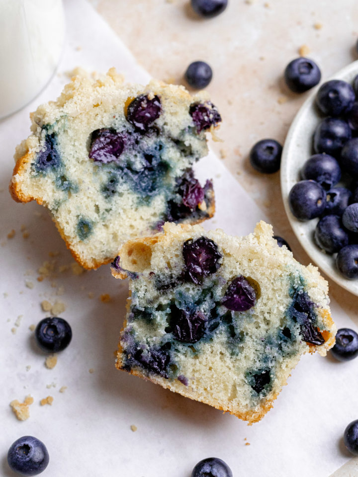 Bakery Style Blueberry Muffins - Julie Marie Eats