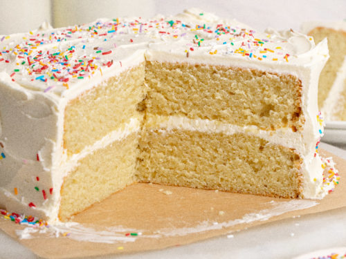 Rhubarb Vanilla Cake - Baran Bakery