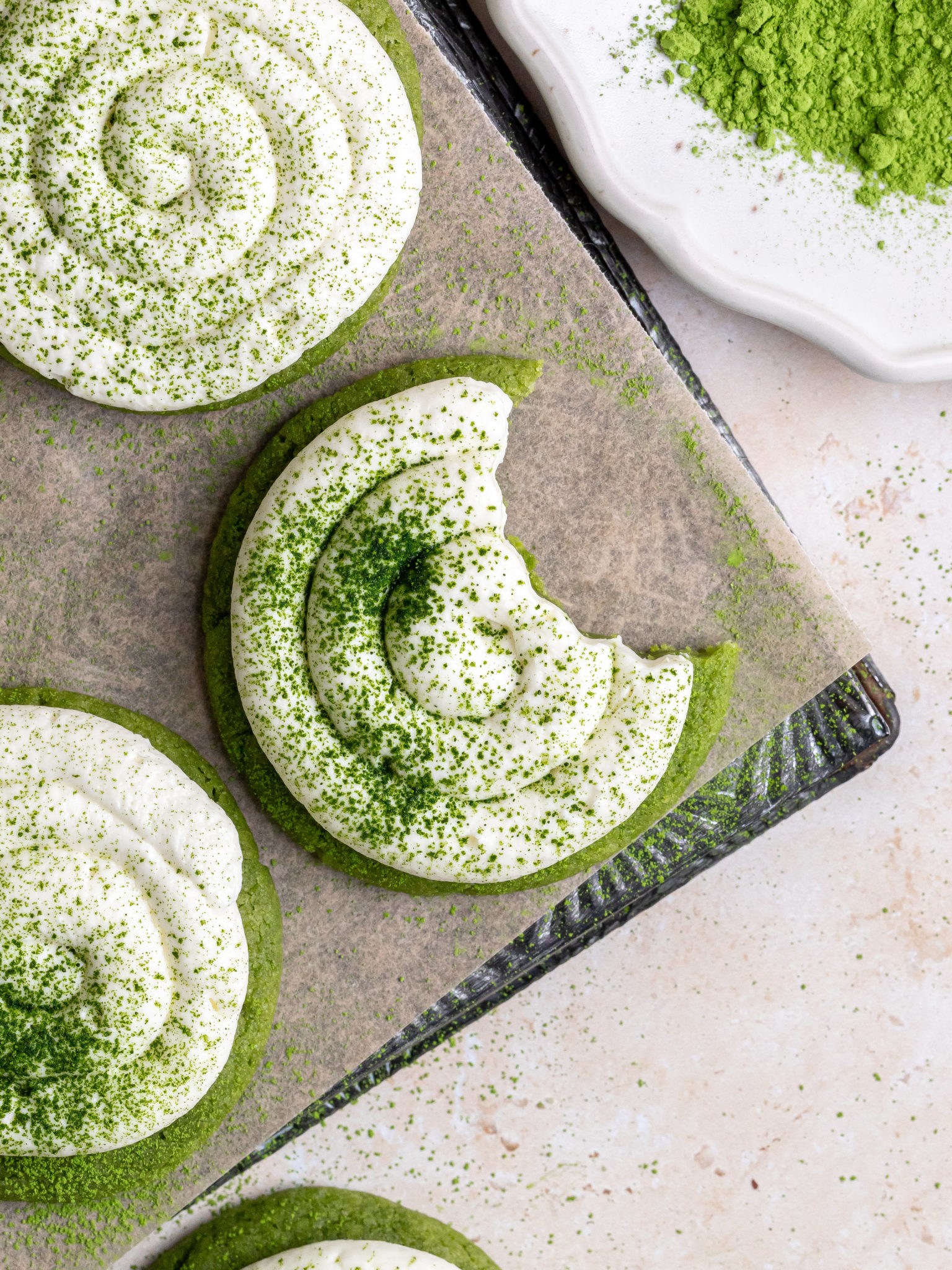 Matcha Latte Cookies - Julie Marie Eats
