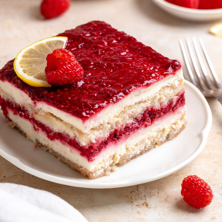 Fresh Raspberry Tiramisu - Julie Marie Eats