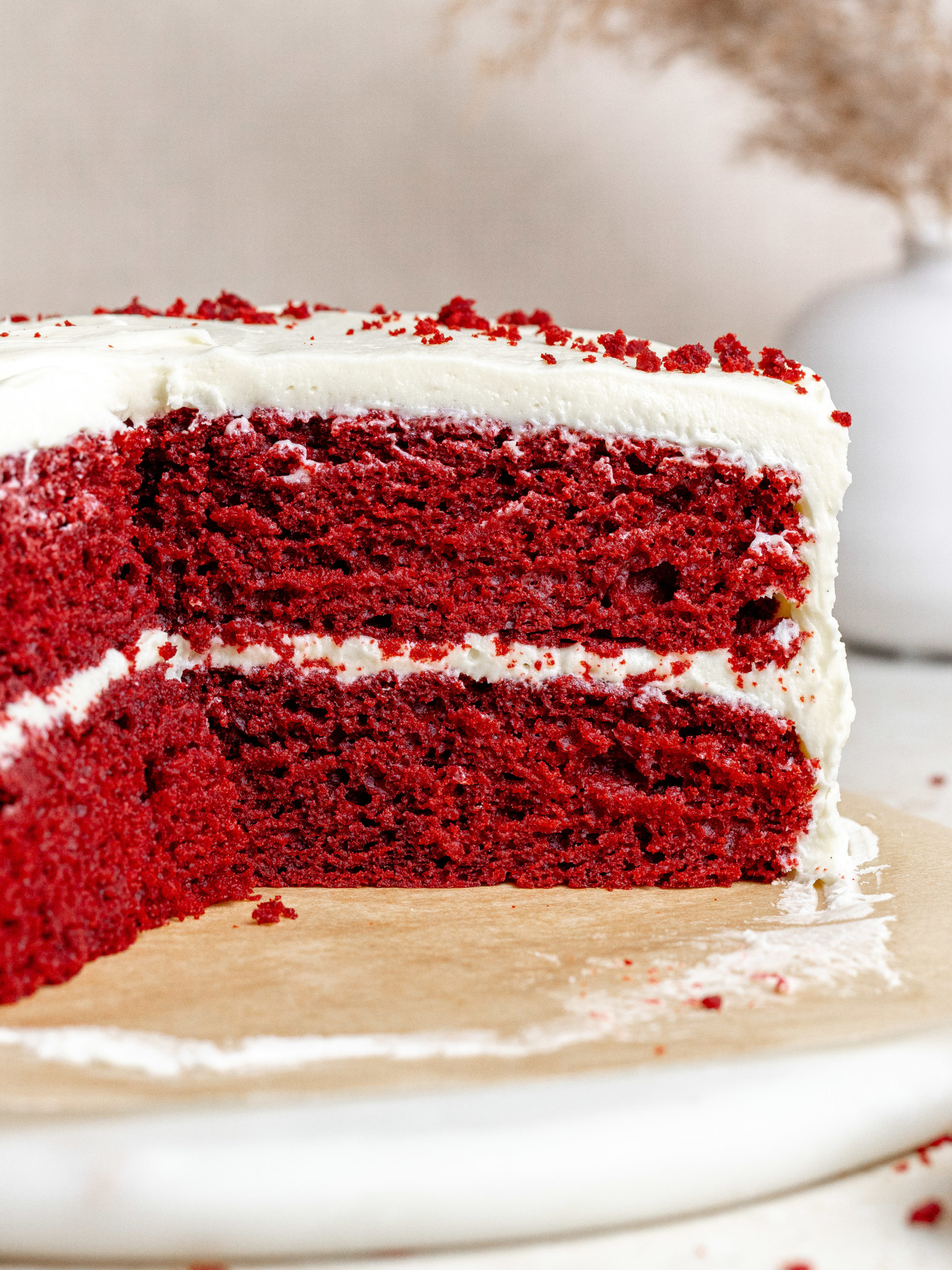 Chocolate Chip Red Velvet Cake - Eats Delightful