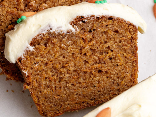 Carrot Cake Loaf with Cream Cheese Frosting - Broma Bakery