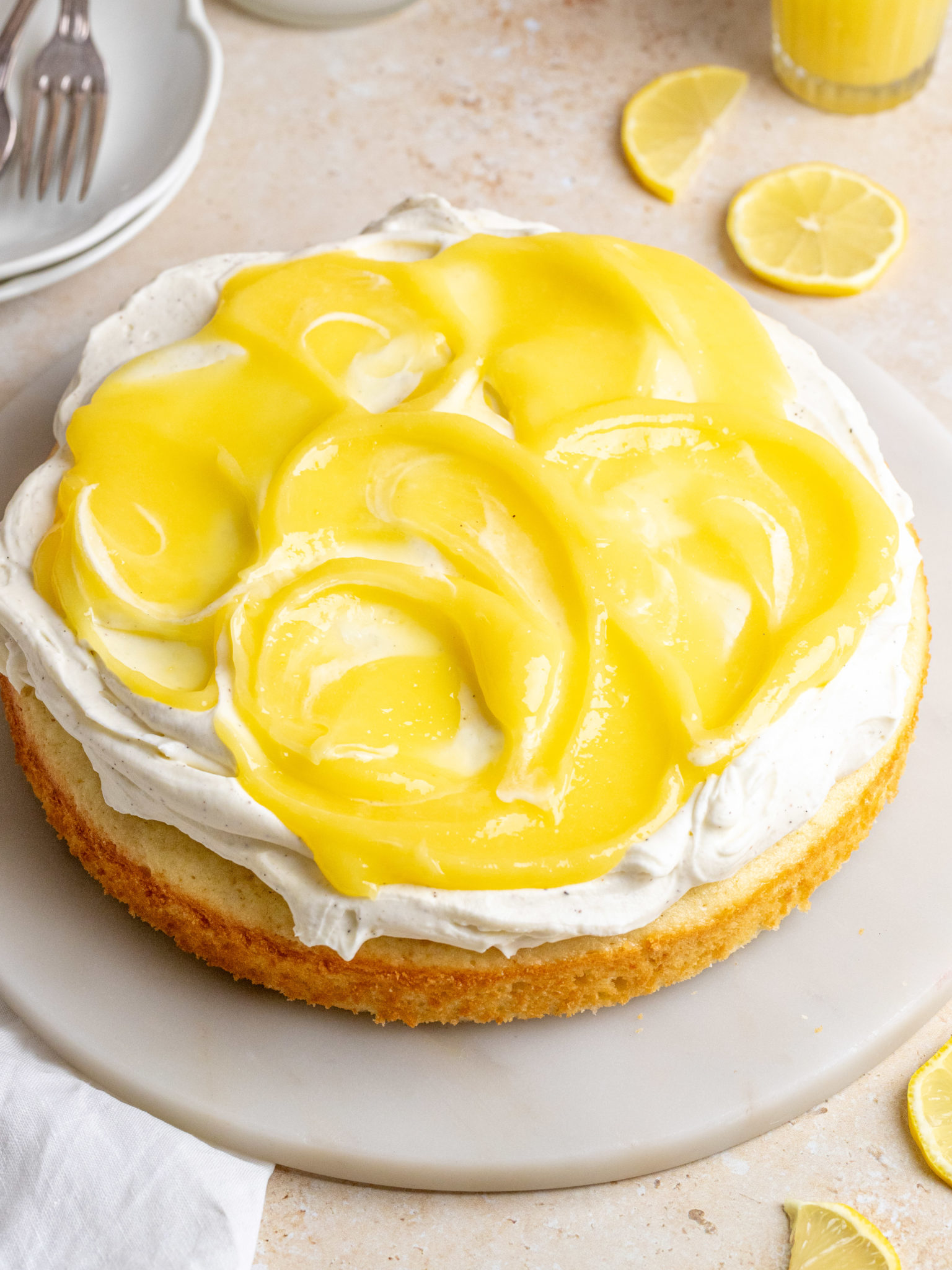 Lemon Curd Cake - Julie Marie Eats