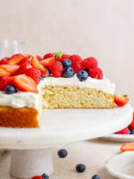 Fresh Berry Cream Cake - Julie Marie Eats