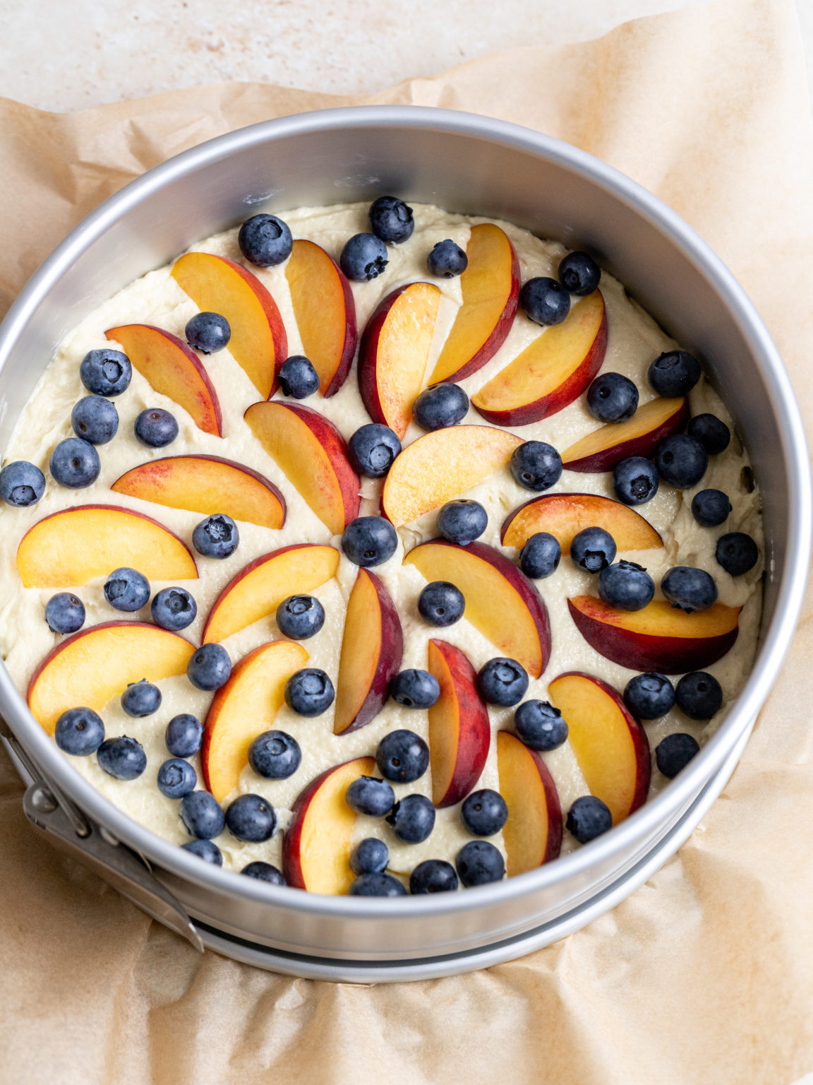 Peach Blueberry Cake - Julie Marie Eats
