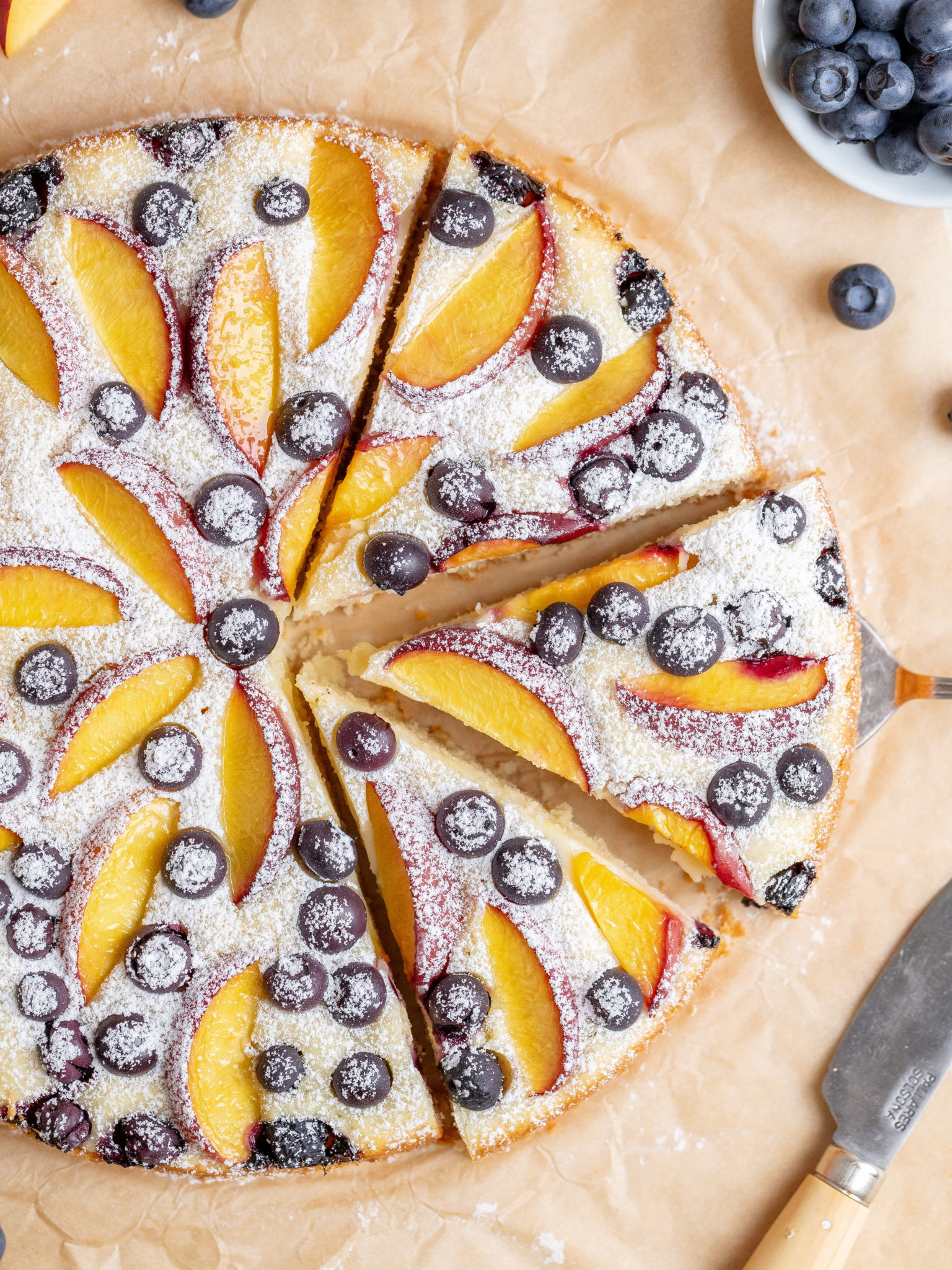 Peach Blueberry Cake - Julie Marie Eats