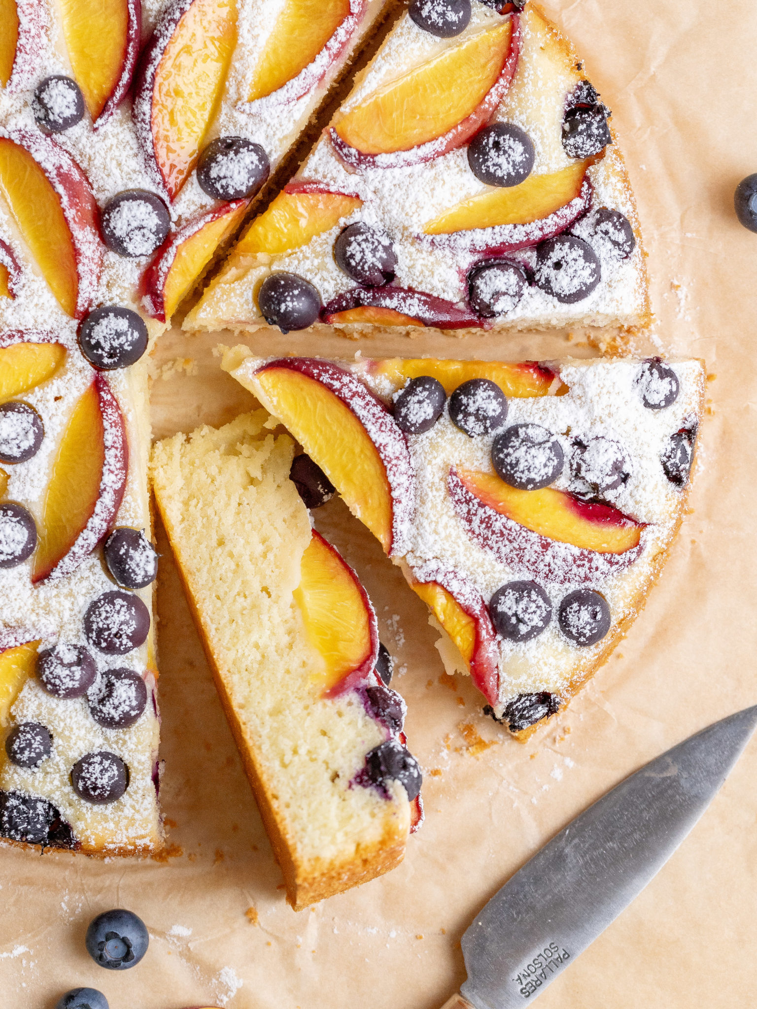Peach Blueberry Cake - Julie Marie Eats