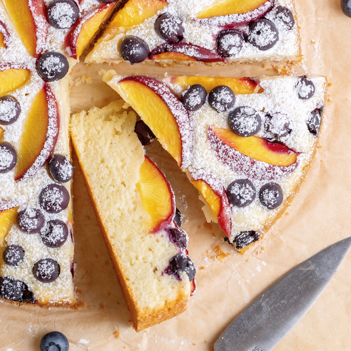 Peach Blueberry Cake - Julie Marie Eats
