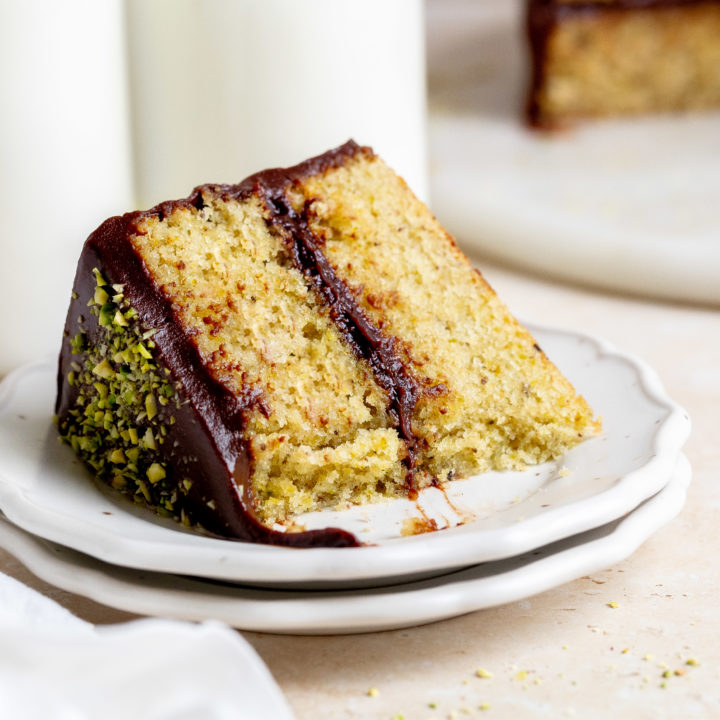 Chocolate Pistachio Cake - Julie Marie Eats