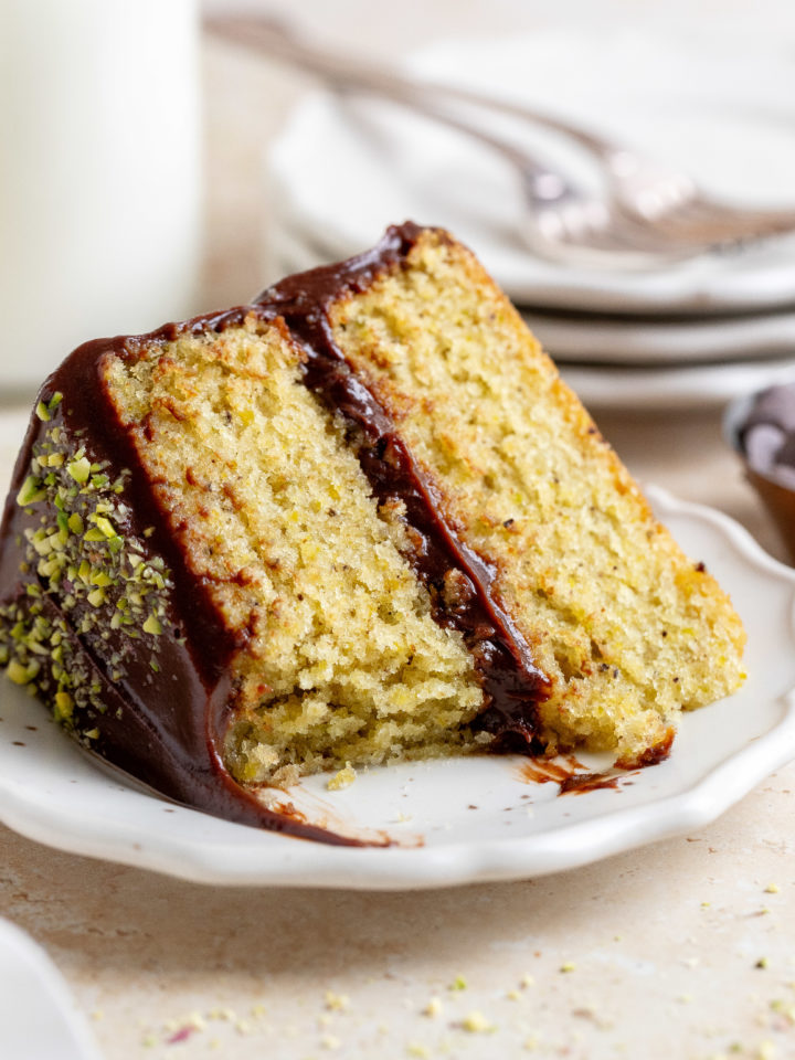 Chocolate Pistachio Cake - Julie Marie Eats