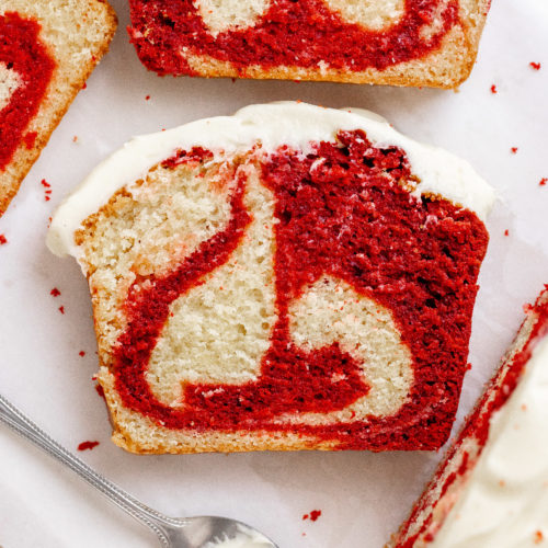 Red Velvet Loaf Cake - Julie Marie Eats
