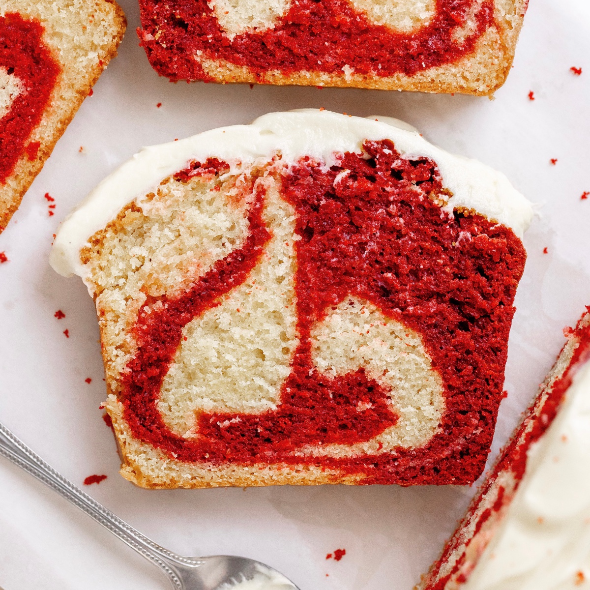 Red Velvet Loaf Cake - Julie Marie Eats
