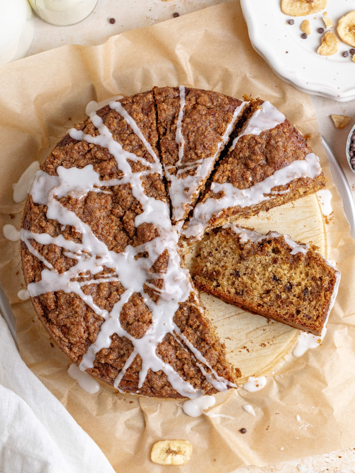 Brown Butter Banana Coffee Cake - Julie Marie Eats