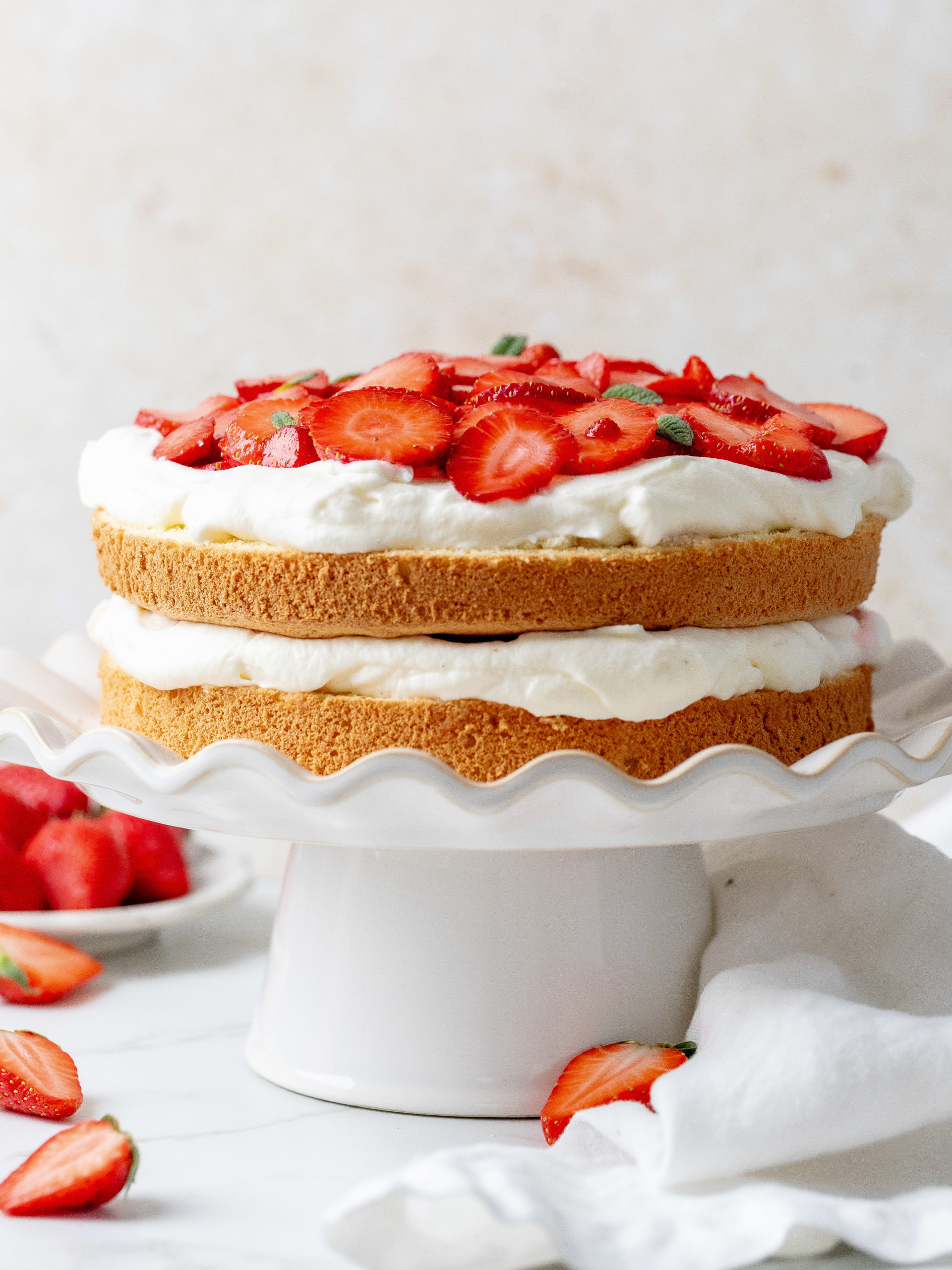 Strawberry and cream cake.